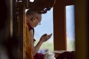 Его Святейшество Далай-лама проводит подготовительные церемонии для благословения Авалокитешвары. Падум, Занскар, штат Джамму и Кашмир, Индия. 23 июля 2018 г. Фото: Тензин Чойджор.