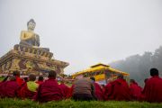 Некоторые из младших монахов, присутствовавших на церемонии подношения Его Святейшеству Далай-ламе молебна о долголетии. Равангла, штат Сикким, Индия. 26 марта 2013 г. Фото: Тензин Чойджор (офис ЕСДЛ).
