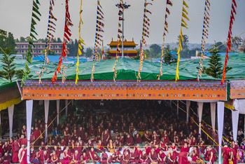 В монастыре Ганден Джангце возобновились учения Далай-ламы по ламриму, начатые в 2012 году