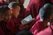Во время учений Его Святейшество Далай-ламы по «Большому руководству к этапам пути пробуждения» для буддистов из Монголии. Дхарамсала, Индия. 2 декабря 2014 г. Фото: Тензин Чойджор (офис ЕСДЛ)
