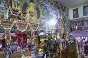 Его Святейшество Далай-лама выполняет подготовительные церемонии для посвящения Хаягривы в монастыре Сера Чже. Билакуппе, штат Карнатака, Индия. 20 декабря 2017 г. Фото: Лобсанг Церинг.